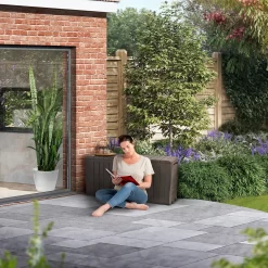 Keter Marvel Plus Outdoor Garden Storage Box 270L - Brown -Bosch Store 12808515 1375055071386887