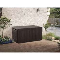 Keter Marvel Plus Outdoor Garden Storage Box 270L - Brown -Bosch Store 12808515 1794900060806534