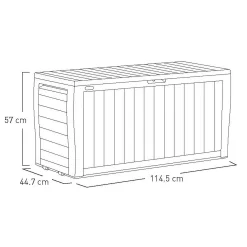 Keter Marvel Plus Outdoor Garden Storage Box 270L - Brown -Bosch Store 12808515 2804900072272276