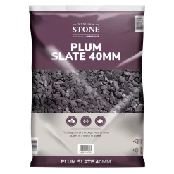 Stylish Stone Plum Slate 40mm - Large Pack - 19kg -Bosch Store 12815204 5194902949043271