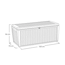 Keter Sumatra Rattan Effect Outdoor Garden Storage Box 511L - Anthracite -Bosch Store 12815762 4154845691843623