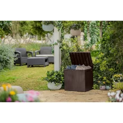 Keter City Outdoor Garden Storage Box 113L - Brown -Bosch Store 12822290 1104900073787729