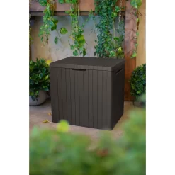Keter City Outdoor Garden Storage Box 113L - Brown -Bosch Store 12822290 1124900073755494