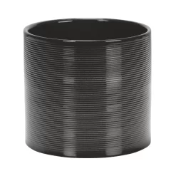 Glass Grey Ceramic Cover Pot - 28cm