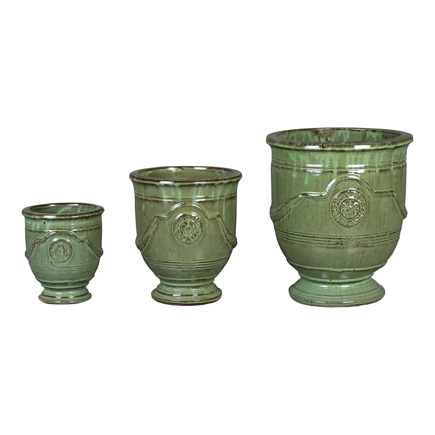 Regent Glazed Urn Planter - 39cm 6 Regent Glazed Urn Planter - 39cm - Image 6