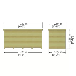 Shire Tongue & Groove Wooden Storage Box - 4x2ft -Bosch Store 12887189 1604851576664698