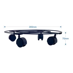 Black Plant Pot Caddy - 35cm -Bosch Store 13193961 1534902150200859