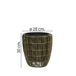 Kate Round Rattan Planter - Medium -Bosch Store 13222499 8384934511132339