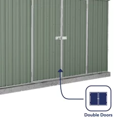 Absco 10 X 5ft Space Saver Metal Pent Shed - Green 12 Absco 10 X 5ft Space Saver Metal Pent Shed - Green -Bosch Store 13440844 1484929185636265