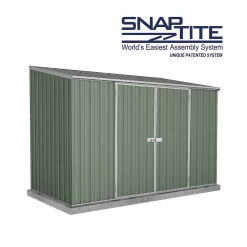 Absco 10 X 5ft Space Saver Metal Pent Shed - Green 15 Absco 10 X 5ft Space Saver Metal Pent Shed - Green -Bosch Store 13440844 2134929185801898