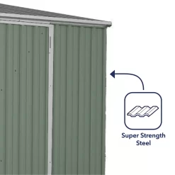 Absco 10 X 5ft Space Saver Metal Pent Shed - Green 14 Absco 10 X 5ft Space Saver Metal Pent Shed - Green -Bosch Store 13440844 4854929185755203