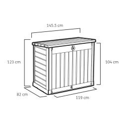 Keter Store It Out Ace Outdoor Garden Storage Shed 1200L - Grey / Graphite 12 Keter Store It Out Ace Outdoor Garden Storage Shed 1200L - Grey / Graphite -Bosch Store 13531577 1964925770704849