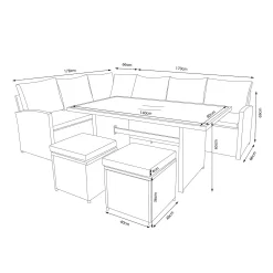 Matara Rattan Effect Corner Sofa Set -Bosch Store 13951470 2105021609466129