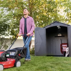 Lifetime 7x7ft Outdoor Storage Shed - Rough-Cut Grey -Bosch Store 13997403 1125000054921586