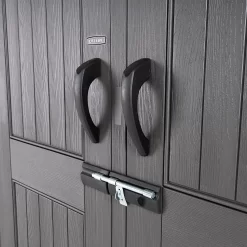 Lifetime 7x7ft Outdoor Storage Shed - Rough-Cut Grey -Bosch Store 13997403 1835000055142995