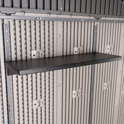 Lifetime 7x7ft Outdoor Storage Shed - Rough-Cut Grey -Bosch Store 13997403 5775000055102387