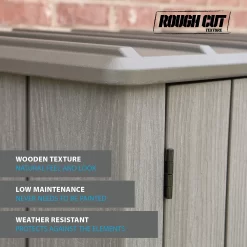 LIFETIME 1500L Vertical Storage Shed - Rough-Cut Brown -Bosch Store 13997404 4544999835315715