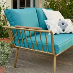 Omari Metal Garden Sofa Set - Teal & Gold -Bosch Store 14005703 3075022638036340