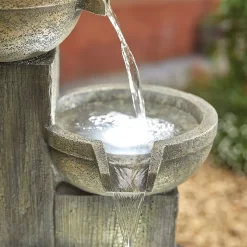 Stylish Fountain Ash Columns Water Feature With LEDs -Bosch Store 14519359 2355047822573173