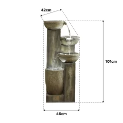 Stylish Fountain Ash Columns Water Feature With LEDs -Bosch Store 14519359 5615047822695786