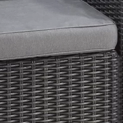 Keter California 2 Seater Outdoor Balcony Deluxe Garden Furniture Set - Graphite With Grey Cushions -Bosch Store 14539592 2095041802288703